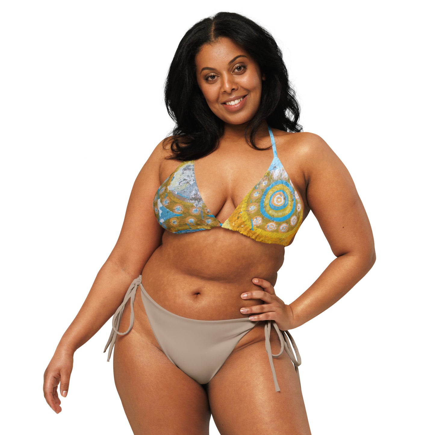 Urban | All-over print recycled string bikini top