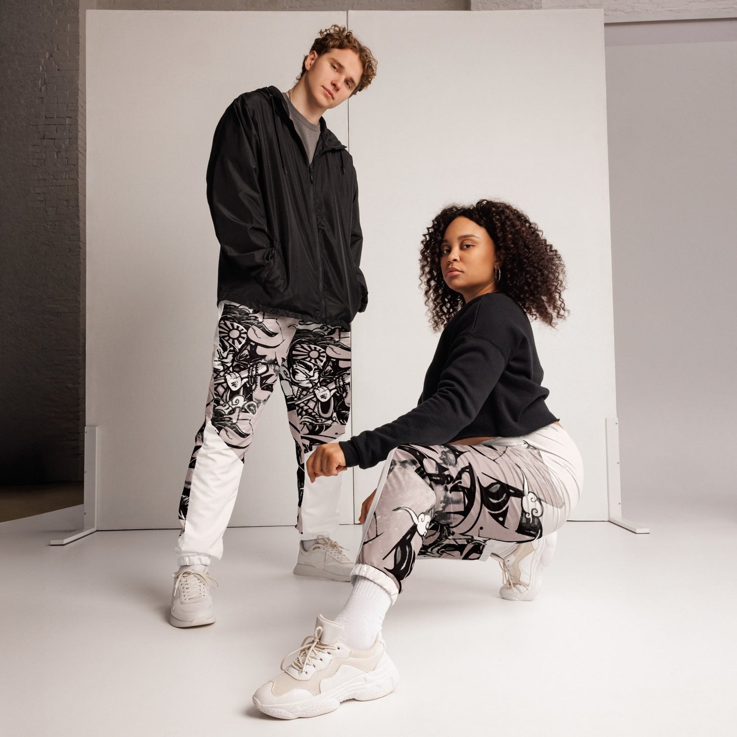 Pantaloni sportivi con stampa all over unisex